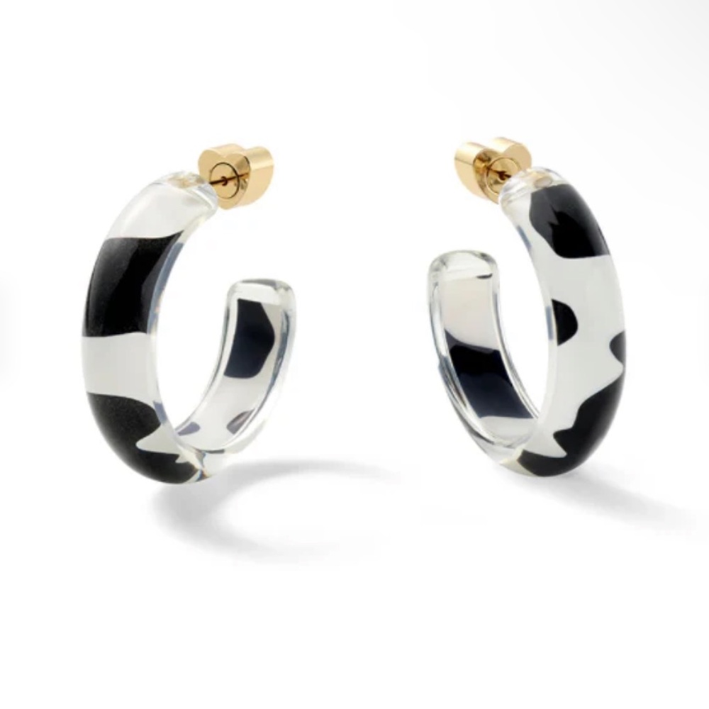 Alison Lou Cow Print Jelly Hoops